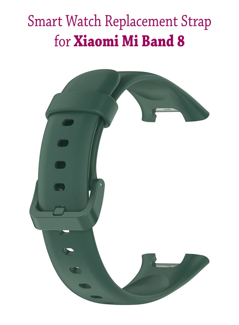 حزام بديل من السيليكون الناعم لـ Xiaomi Mi Band 8 - أخضر