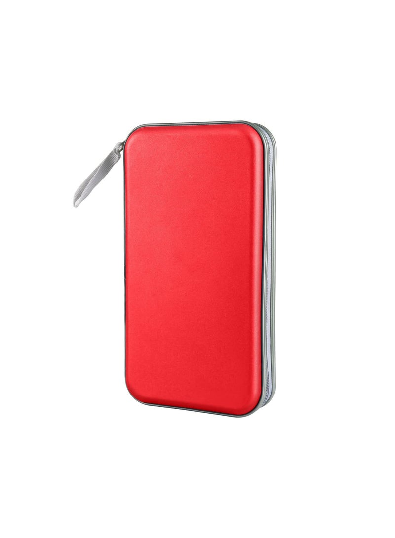 96 - Capacity Red CD Organizer, Thick Plastic Build for Long - Lasting Use  - Image 1