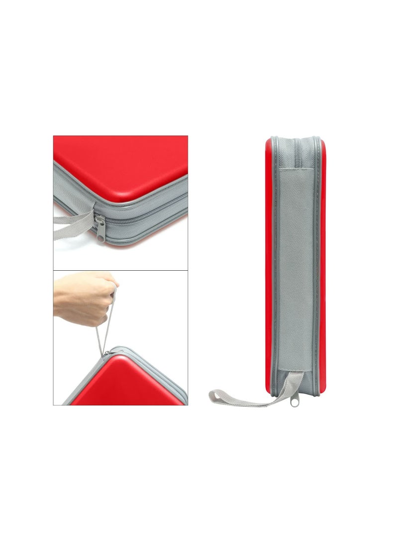 96 - Capacity Red CD Organizer, Thick Plastic Build for Long - Lasting Use  - Image 3