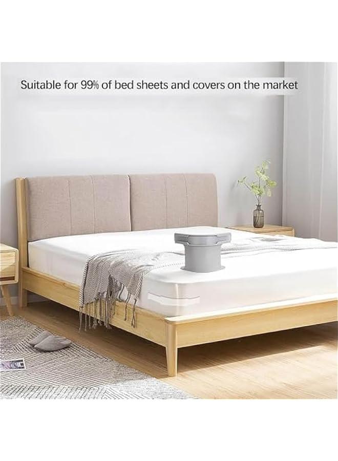 MIXDE Bed Sheet Holder, Bed Sheet Holder with Locking Strips, Non Slip Locking Sheet Clips, Sheet Clip for All Mattresses, Blankets, Bedding (White-4pcs) - Image 2
