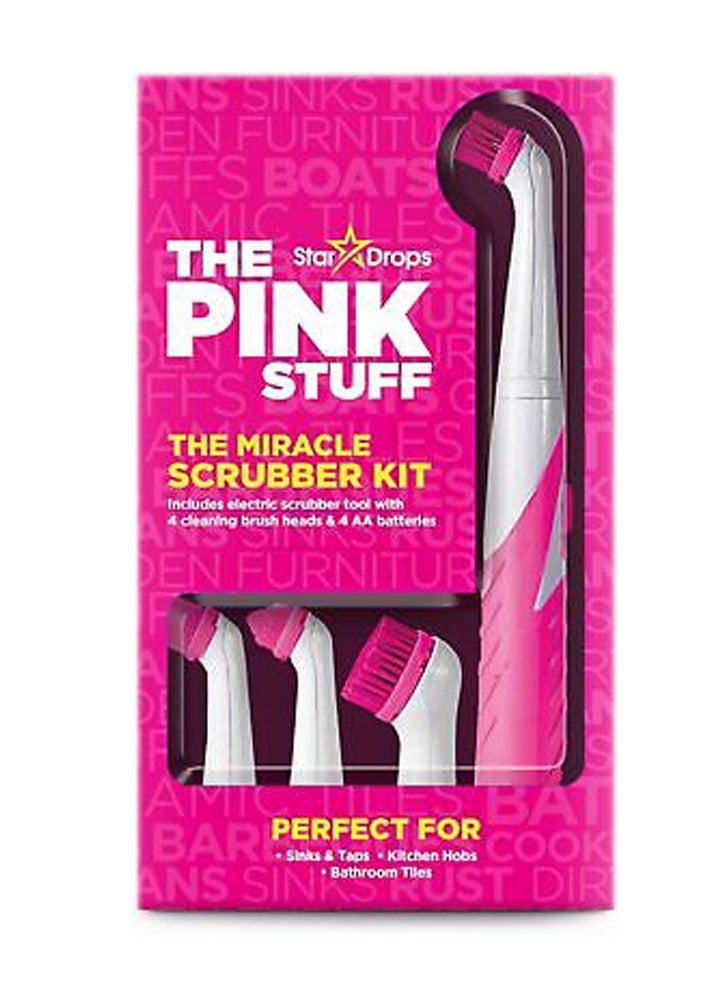 THE PINK STUFF Stardrops - The Pink Stuff - The Miracle Scrubber Kit - 4 Cleaning Brush Heads - Image 1