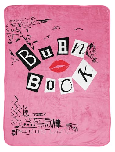 Jay Franco Plush Throw Blanket 46 x 60 Inch Kids Soft Cozy Fleece Throw for Bedroom Couch Dcor Official Licensed Product Pink Mean Girls - Image 1