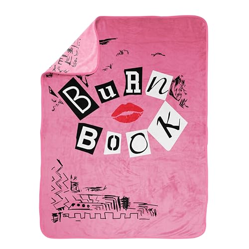 Jay Franco Plush Throw Blanket 46 x 60 Inch Kids Soft Cozy Fleece Throw for Bedroom Couch Dcor Official Licensed Product Pink Mean Girls - Image 3