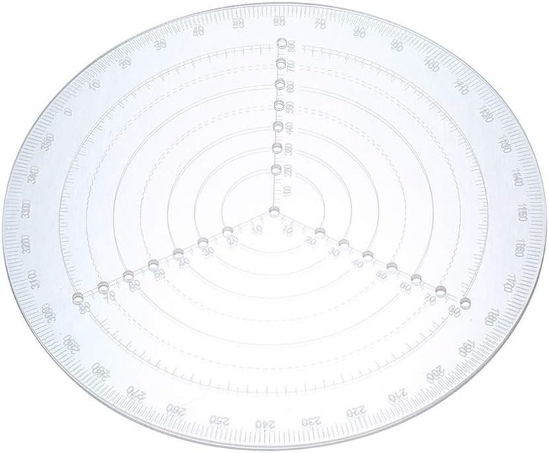 VISLONE Round Center Finder Compass Clear Acrylic Lathe Centering Tool Circle Gauge for Drawing Circles Wood Turning Lathe Work Tool Circles Diameter - Image 1