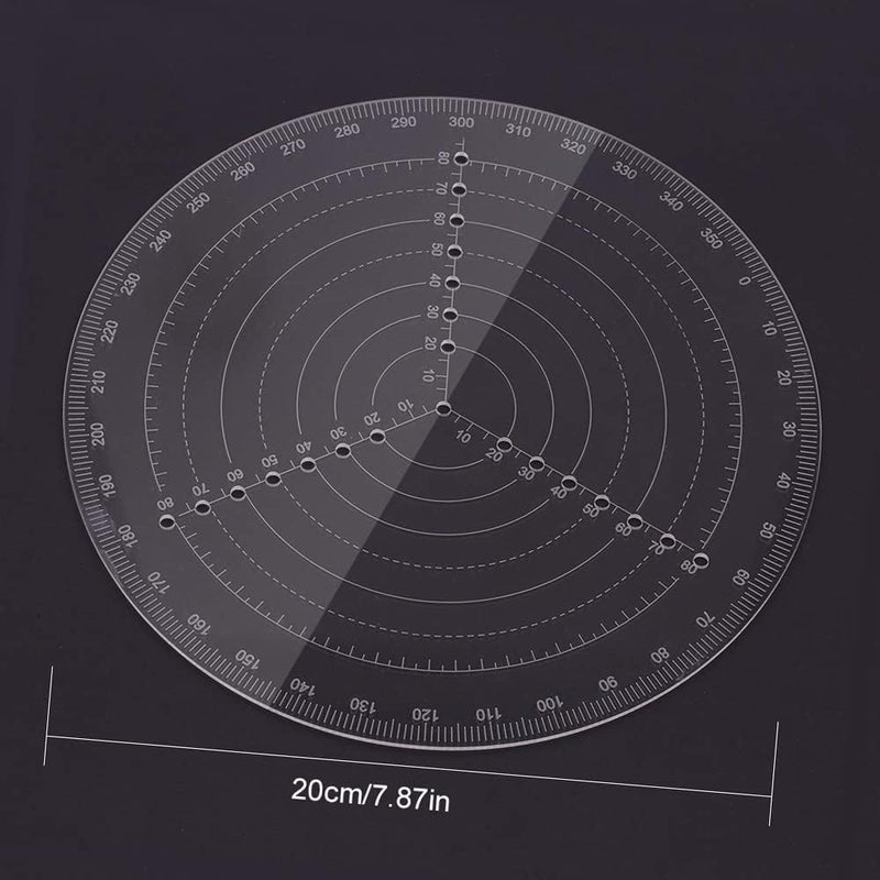 VISLONE Round Center Finder Compass Clear Acrylic Lathe Centering Tool Circle Gauge for Drawing Circles Wood Turning Lathe Work Tool Circles Diameter - Image 5