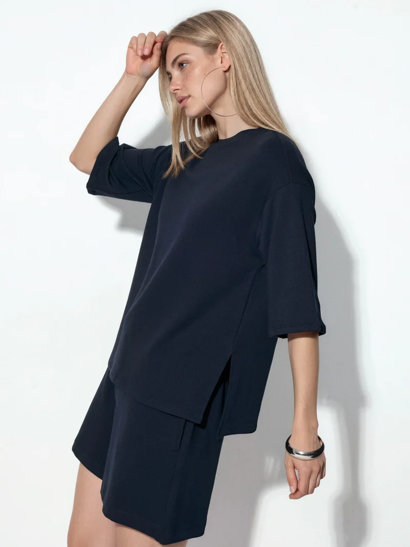 بوسيم BUSEM Women's Loose-fit Crew Neck T-shirt