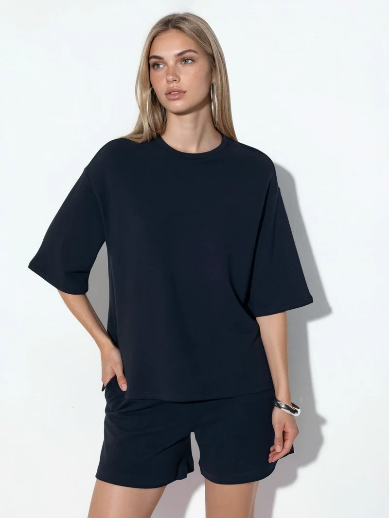 بوسيم BUSEM Women's Loose-fit Crew Neck T-shirt
