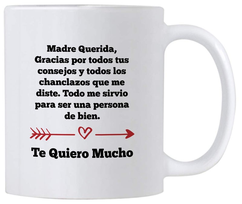 Casitika Regalos para Mama Tazas para Cafe de Dia de Madres Querida Madre Mug for Mothers Day in Spanish Gifts for Latin Mom for Birthday 11 oz White
