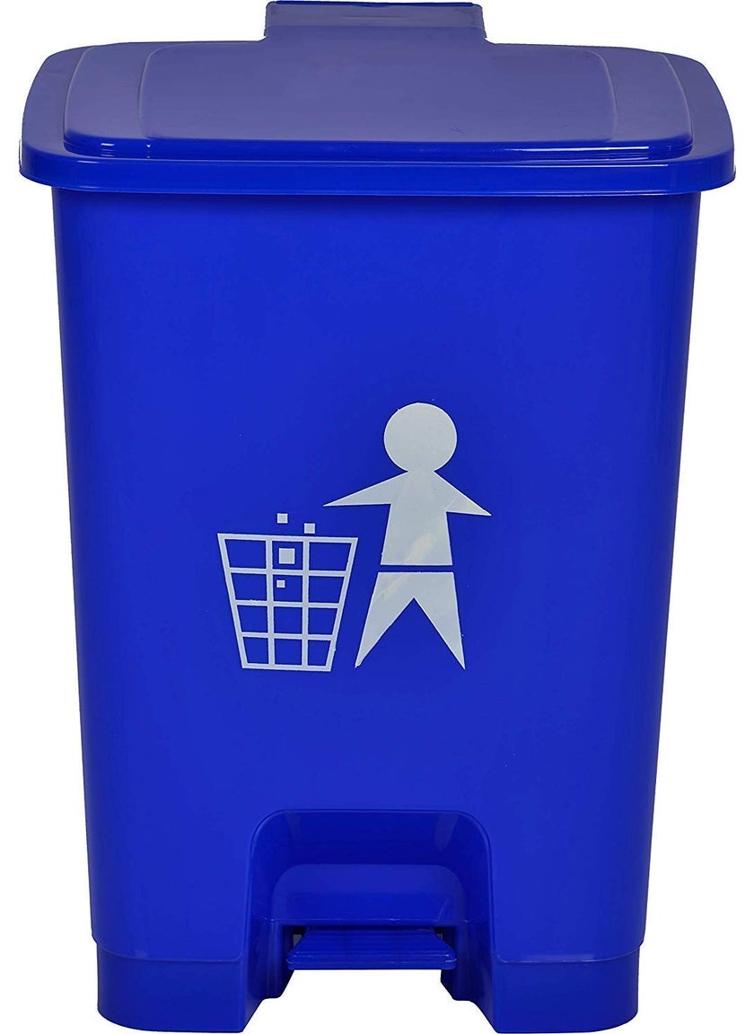 Dhwani Enterprise DHWANI ENTERPRISE Plastic Pedal Garbage Waste Dustbin 30 LTR Blue Red Yellow Pack Of 3 WITH CHECK DUSTER CLOTH FREE  - Image 4