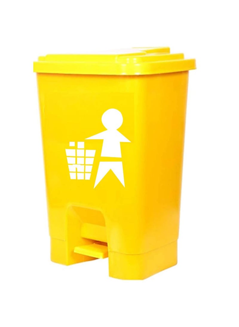 Dhwani Enterprise DHWANI ENTERPRISE Plastic Pedal Garbage Waste Dustbin 30 LTR Blue Red Yellow Pack Of 3 WITH CHECK DUSTER CLOTH FREE  - Image 3
