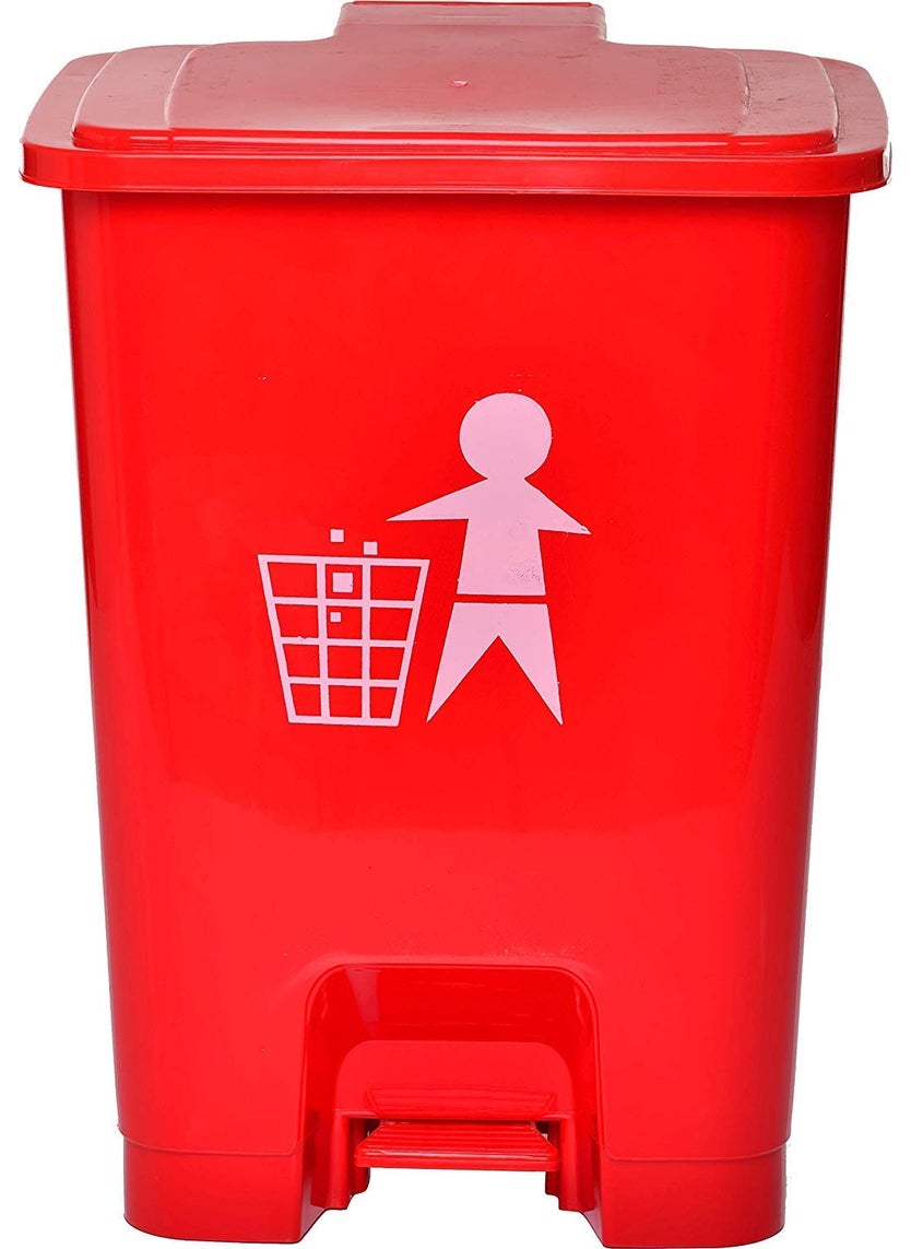 Dhwani Enterprise DHWANI ENTERPRISE Plastic Pedal Garbage Waste Dustbin 30 LTR Blue Red Yellow Pack Of 3 WITH CHECK DUSTER CLOTH FREE  - Image 2