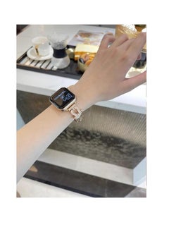 Generic U-shaped buckle woven leather strap for Apple Watch - White  - Image 2