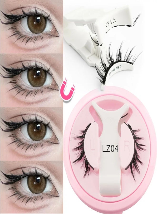 AROAQ LZ04 Magnetic Eyelash Kit with Applicator – Reusable Cat Eye Lashes, 3D Volume, No-Glue Natural Magnetic Lashes for Sensitive Eyes - Image 1