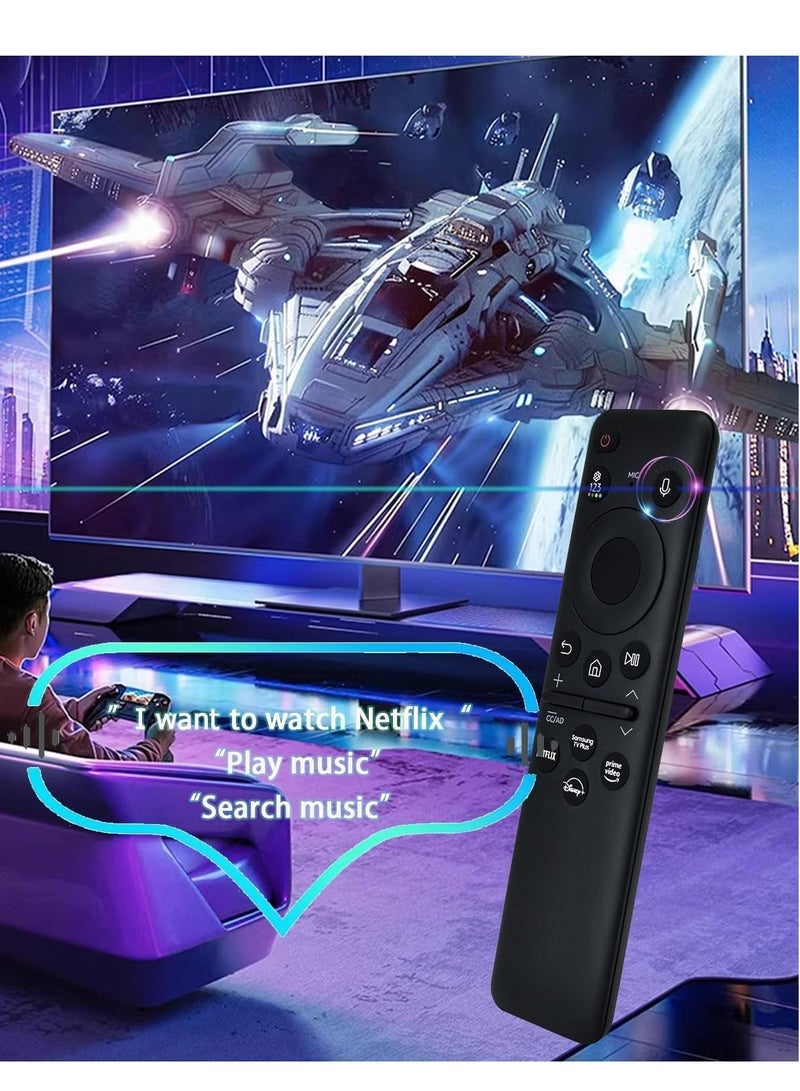 PopZa Solar Powered Voice Remote Control Compatible with Samsung BN59-01432A Neo QLED 8K HDR Smart TV (Full Screen) with battery - Image 3