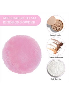 Large Fluffy Powder Puff, 4 Inch Ultra Soft Washable Reusable Velour Face Body Powder Puff Loose Powder Puffs Wet Dry Makeup Tool (Pink&White) - pzsku/ZC0B8944B59BAA801F6A9Z/45/_/1741164024/305c21e9-06dd-4270-a56c-6a30f63b19c4