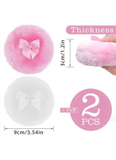 Large Fluffy Powder Puff, 4 Inch Ultra Soft Washable Reusable Velour Face Body Powder Puff Loose Powder Puffs Wet Dry Makeup Tool (Pink&White) - pzsku/ZC0B8944B59BAA801F6A9Z/45/_/1741164026/59d91865-80f6-488b-8380-bbf0875f6ff2