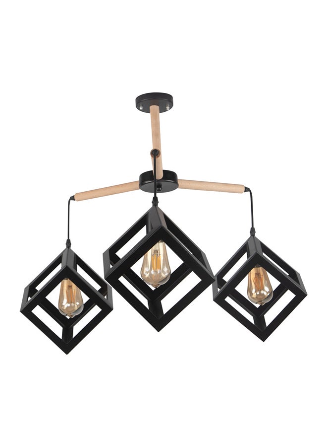 El Rawda Lighting Bura Ceiling Lamp | modern decorative LED E27 pendant light ceiling lamp hanging | suitable for any room | Color: Black | Size: 60x75 cm