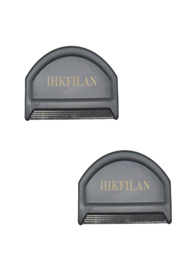 IHKFILAN 2 قطعة، مشط سترة، مشط كشمير، مشط صوف، مشط إزالة الوبر من الملابس، أدوات تنظيف لإزالة الوبر للعناية بالملابس باللون الأسود - Image 1