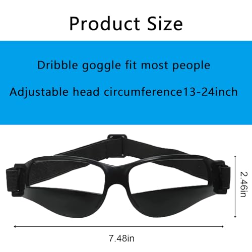 TEKCAM 2 Pack Basketball Goggles Dribbling Training Aid, Team Professional Sports Training Equipment Dribbling Glasses Specs for Youth Teenagers Men Women (No Lens in Goggles) - Image 4