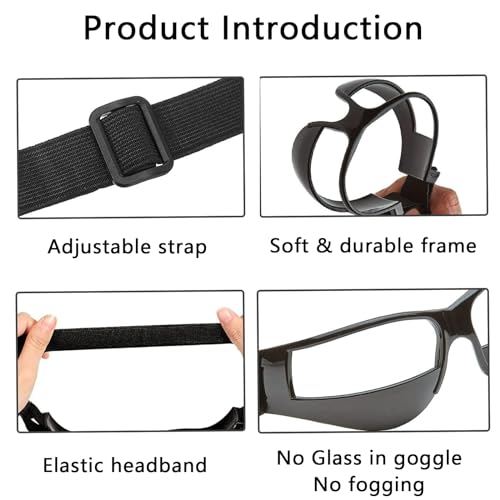 TEKCAM 2 Pack Basketball Goggles Dribbling Training Aid, Team Professional Sports Training Equipment Dribbling Glasses Specs for Youth Teenagers Men Women (No Lens in Goggles) - Image 3