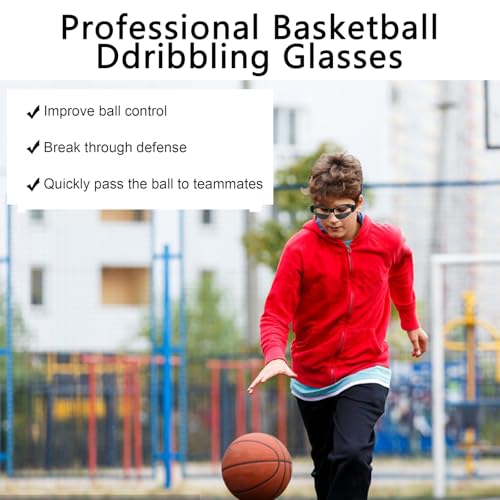 TEKCAM 2 Pack Basketball Goggles Dribbling Training Aid, Team Professional Sports Training Equipment Dribbling Glasses Specs for Youth Teenagers Men Women (No Lens in Goggles) - Image 2