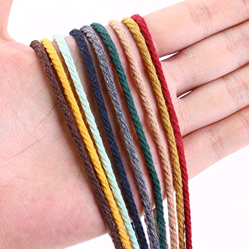 ZXCDINO Dark Green Macrame Cord 3mm x 109Yards,Colored Cotton Rope Craft Cord Colorful Cotton Cord Twine for Wall Hanging Plant Hangers Crafts Knitting Decorative Projects - Image 2