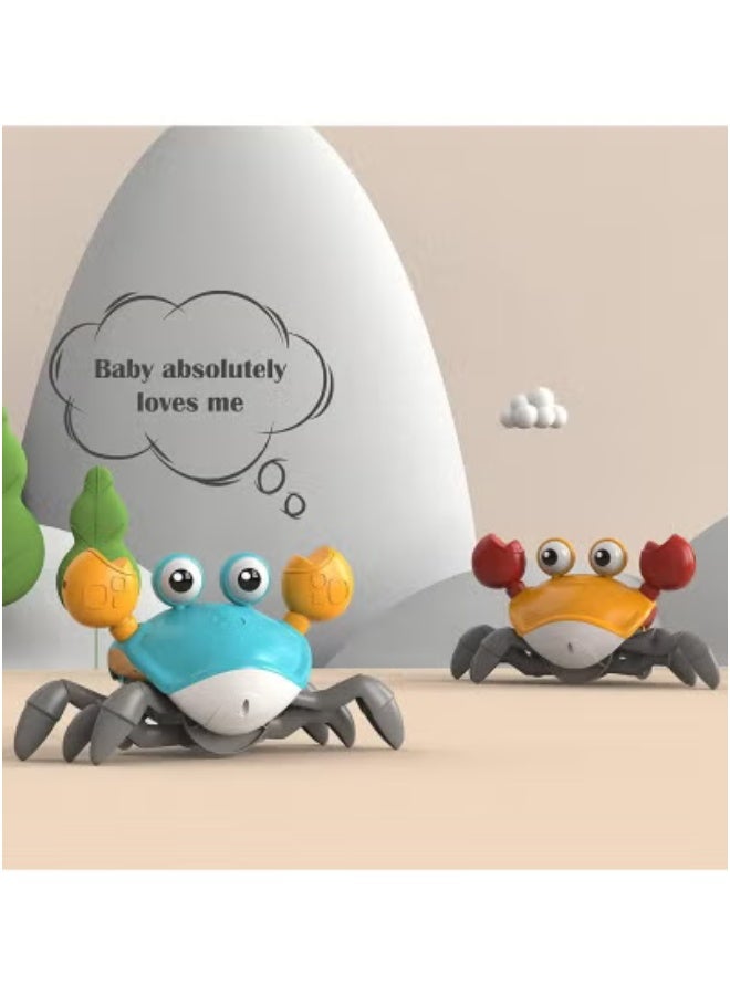 JAJEEK Green Crawling Crab Baby Toy – Musical Interactive Moving Crab for Infants (3-12 Months) & Toddlers (0-36 Months) | Smart Obstacle Avoidance & Crawl Training | USB Rechargeable | Perfect Birthday Gift for Boys & Girls - Image 4