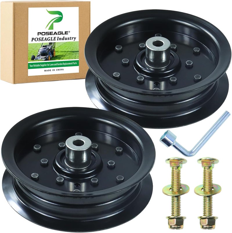 POSEAGLE 2 Pack 532196106 Idler Pulley Replaces Husqvarna 532196106 532197379 Craftsman 196106 197379 for Z254 LGT2654 YTH20K46 YTH22V46 YTH2348 RZ5424 LTH152 LTH171 LTH174 LTH1742 Lawn Decks - Image 1