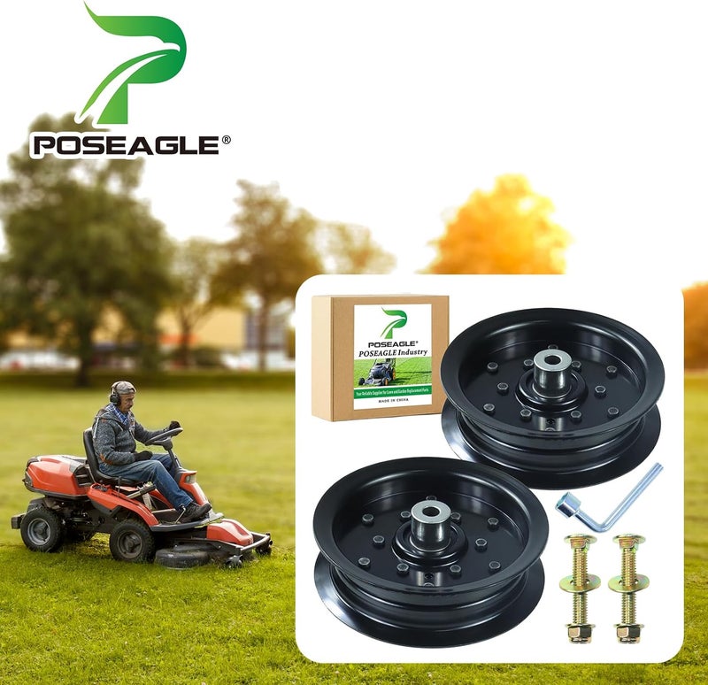 POSEAGLE 2 Pack 532196106 Idler Pulley Replaces Husqvarna 532196106 532197379 Craftsman 196106 197379 for Z254 LGT2654 YTH20K46 YTH22V46 YTH2348 RZ5424 LTH152 LTH171 LTH174 LTH1742 Lawn Decks - Image 2