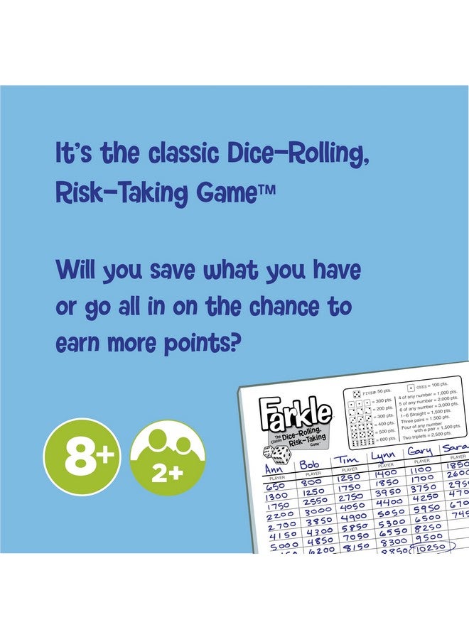 PlayMonster PlayMonster Farkle Classic Dice Game - Premium Kids Games, Dice Games, Family Games, Travel Games, Adult Games, Board Games, Dice Cup, Dice Set, Farkle Score Sheets Included, Ages 8+  - Image 3