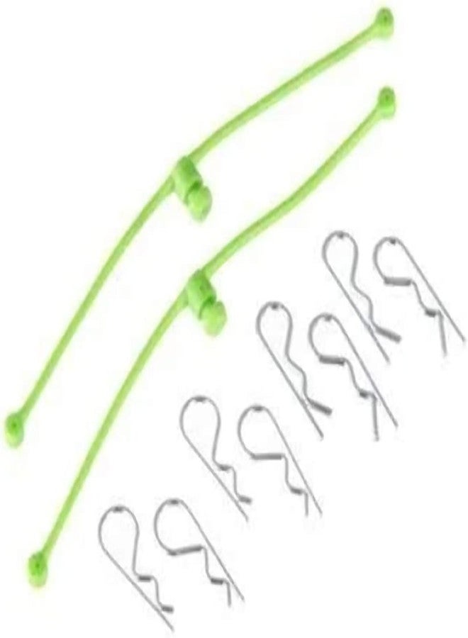 Du-Bro Body Klip Retainer, with Rubber Attachments, for RC Cars and Trucks, 2-Pack, Lime Green - Image 2
