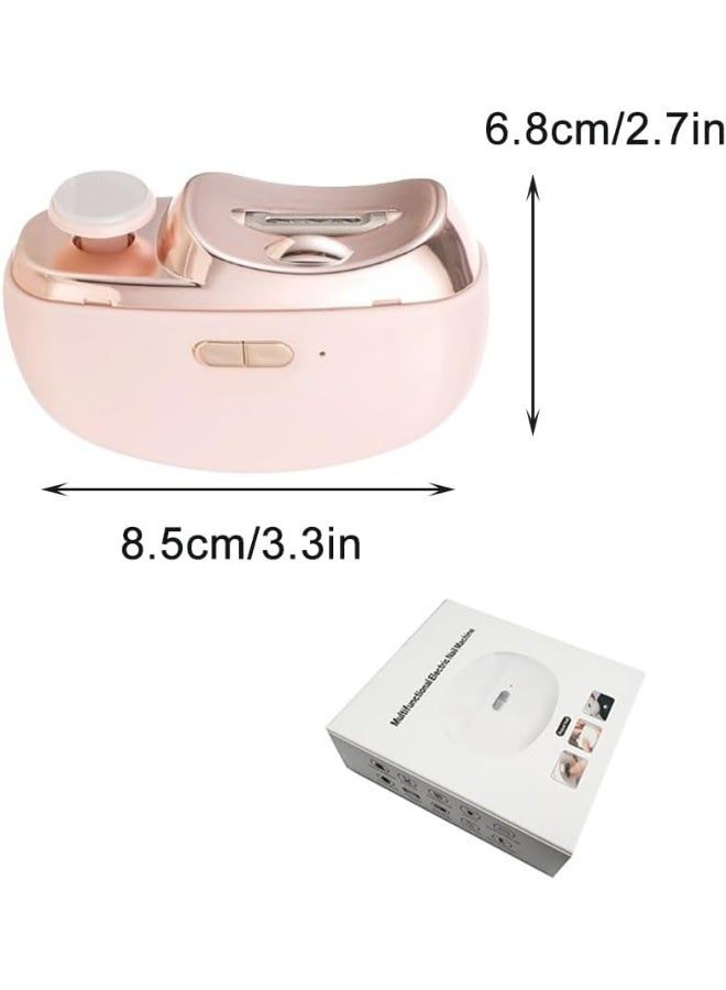 Electric Nail Clipper Nail Trimmer, 2-in-1 Electric Polishing Automatic Nail Clippers Pro with Light Trimmer Nail Cutter Manicure for Baby Adult Elderly Care Tool,Fingernail Cutter and File  - Image 5