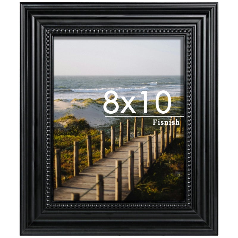 Fisnish 8x10 Picture Frame Table Top or Wall Mount Black 1 Pack