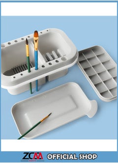 ZCM-HAPPY 3-in-1 Cleaning Pen Bucket with Palette and Paint Holder  - Image 1