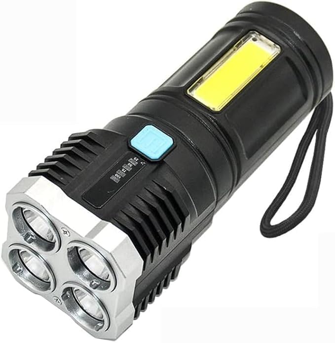 Generic KALACHAND Rechargeable Torch LED Flashlight Long Distance Beam Range COB Light 4 Mode Emergency for OutoorIndoor HikingWalkingCamping  - Image 5