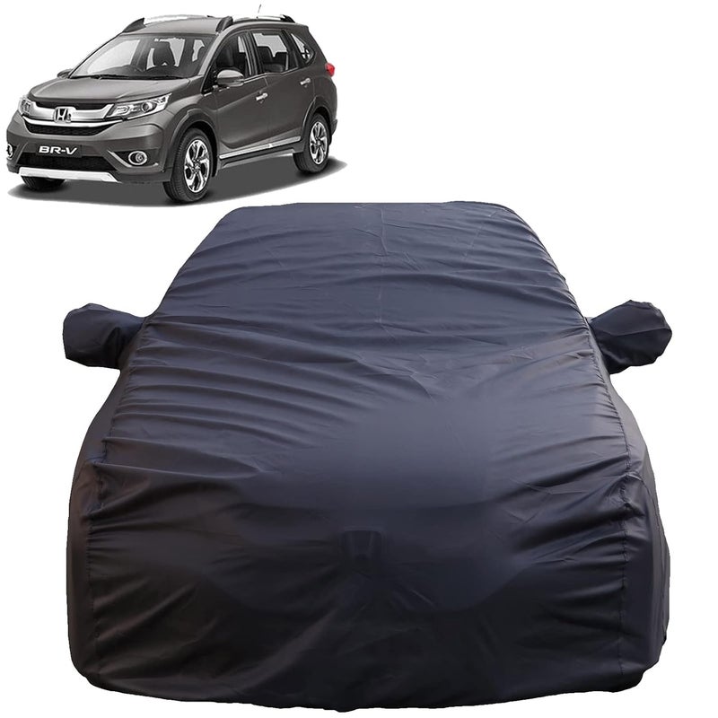 Autofact Waterproof Car Body Cover Compatible with Honda BRV (2016 to 2022) with Mirror Pockets, 4 x 4 American Matty, Long Lasting Strong Durable Material, Grey Color - Image 1