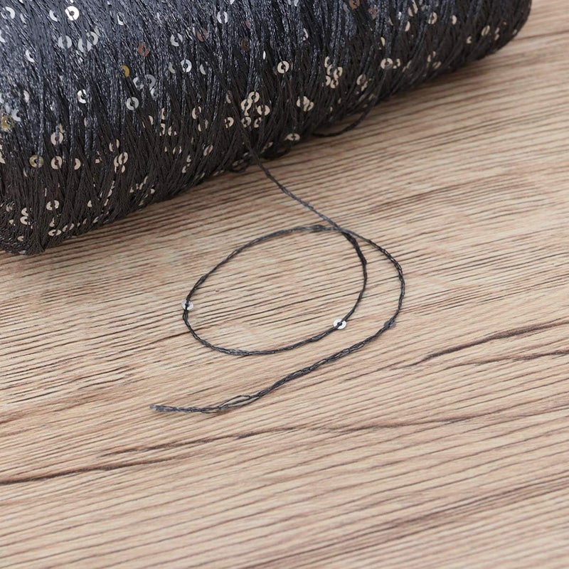 comfrt Cotton Yarn Glitter Sequin Knitting Yarn Sparkly Crochet Thread DIY Crafts for Sweater Shawl Scarf - Image 3