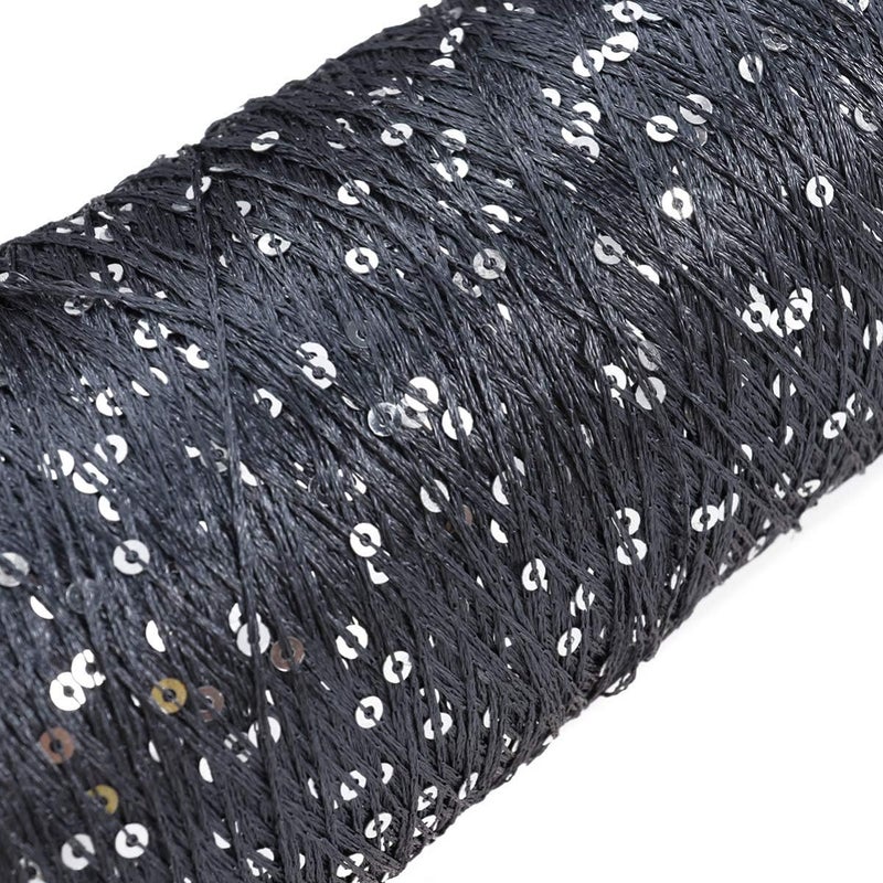 comfrt Cotton Yarn Glitter Sequin Knitting Yarn Sparkly Crochet Thread DIY Crafts for Sweater Shawl Scarf - Image 1