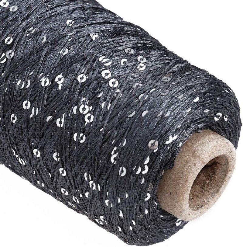 comfrt Cotton Yarn Glitter Sequin Knitting Yarn Sparkly Crochet Thread DIY Crafts for Sweater Shawl Scarf - Image 2