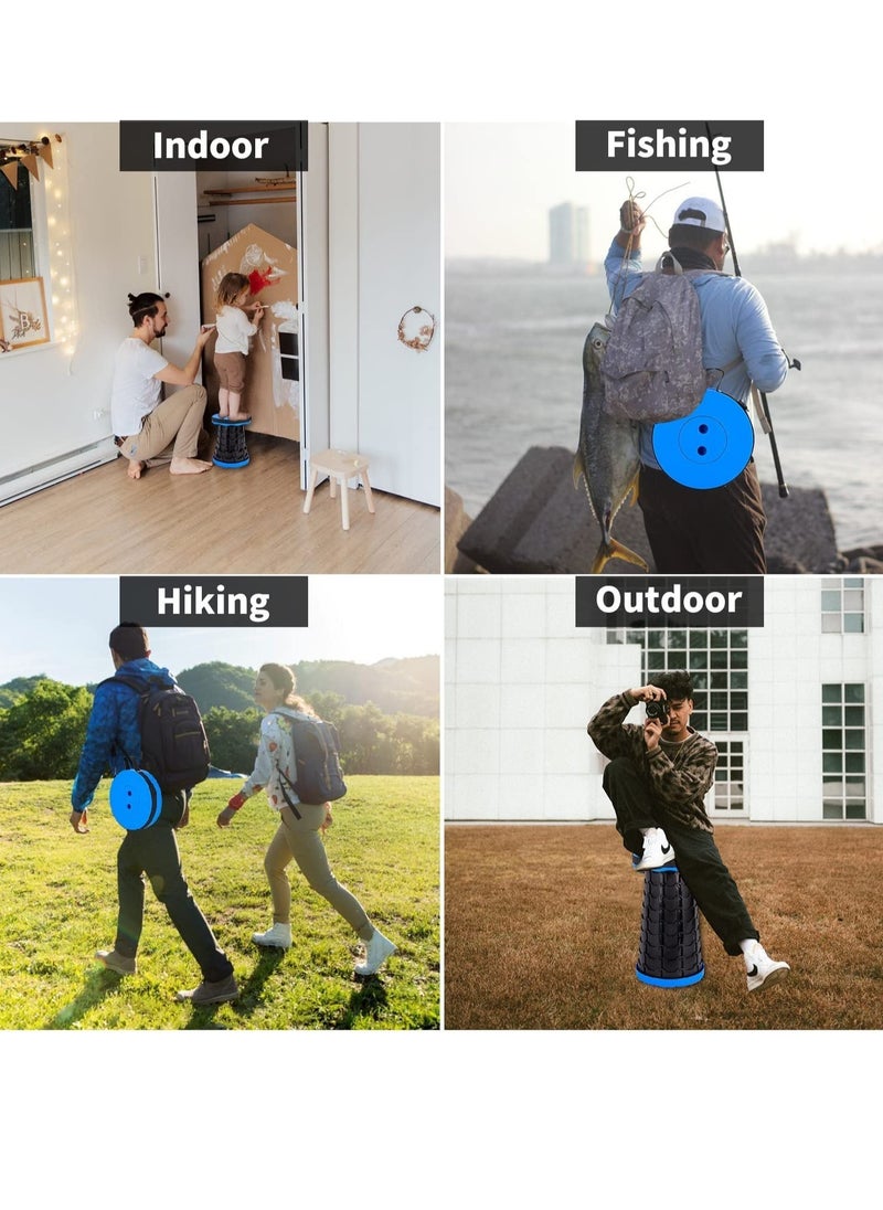 ELTRAZONE - Folding Stools for Adults Portable, Lightweight Portable Stool, Retractable Telescopic Seat for Children,Upgraded Small and Lightweight Expandable Stool for Outdoor Fishing Barbecue Travel - Image 1