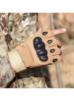 سبورت كيو قفازات موتوسيكلات مقاس XL مبطنة ومضادة للانزلاق والرياح للرجال بتصميم بدون اصابع من سبورت كيو®️ ، مناسبة للاستخدام في الاماكن المفتوحة لحماية عقل الاصابع  - Image 4