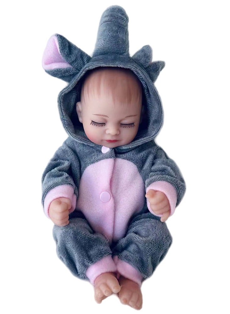Mini Size 10 Inch 28 Cm Full Vinyl Baby Doll with Clothes - Image 3