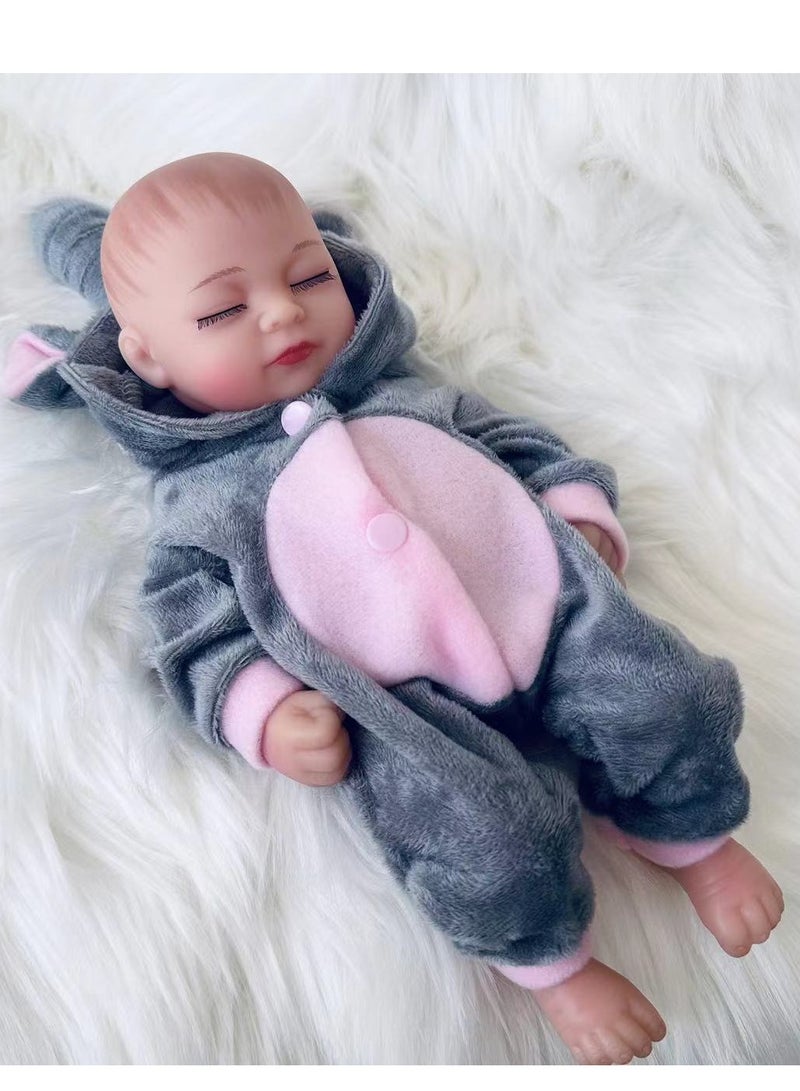 Mini Size 10 Inch 28 Cm Full Vinyl Baby Doll with Clothes - Image 5