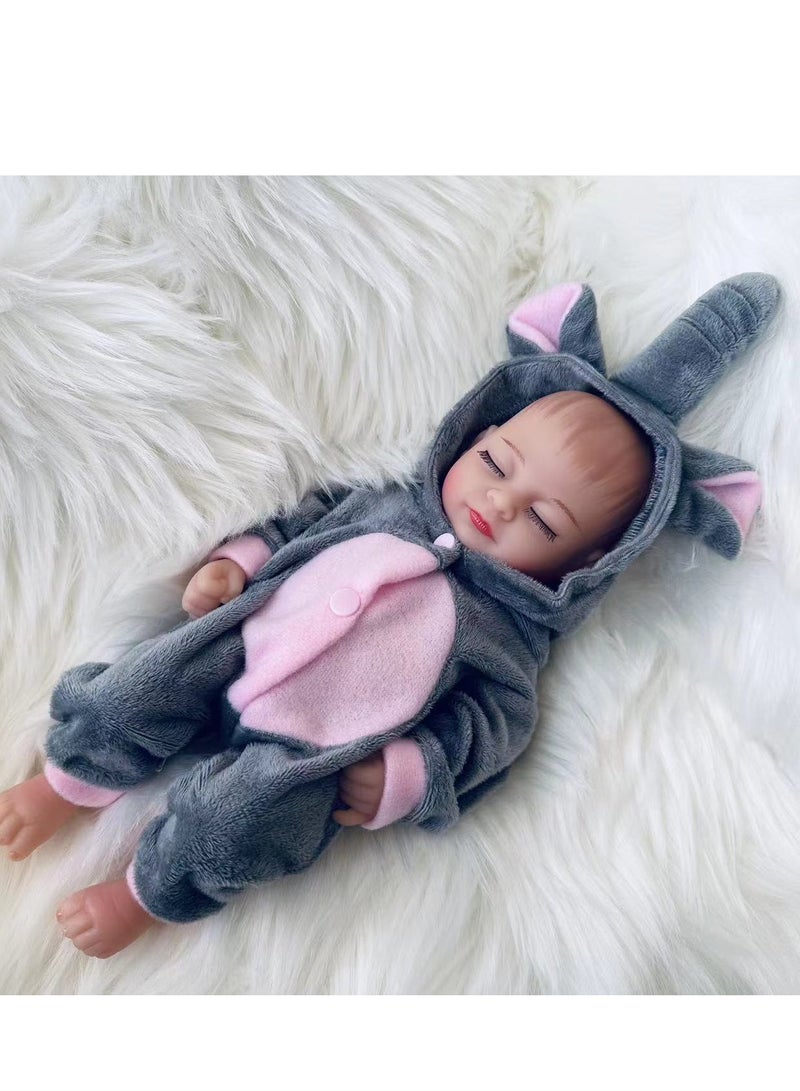 Mini Size 10 Inch 28 Cm Full Vinyl Baby Doll with Clothes - Image 4