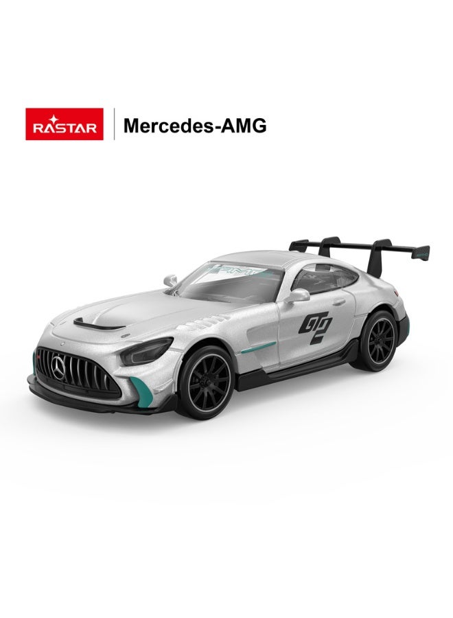 Rastar Mercedes-AMG GT Race Car Die-Cast Model – 1:43 Scale | Kids Toy Car | Metal Body | Pull-Back Action | Silver - Image 2