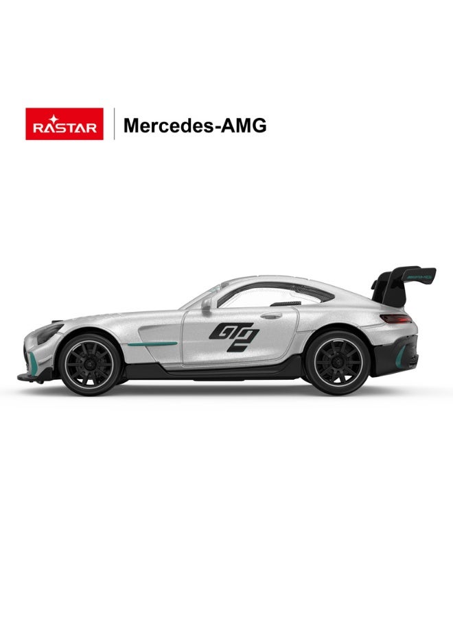 Rastar Mercedes-AMG GT Race Car Die-Cast Model – 1:43 Scale | Kids Toy Car | Metal Body | Pull-Back Action | Silver - Image 4