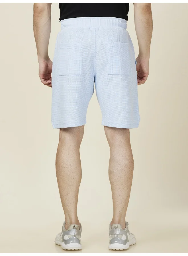 بيينغ هيومان Mens Sky Blue Regular Fit Shorts