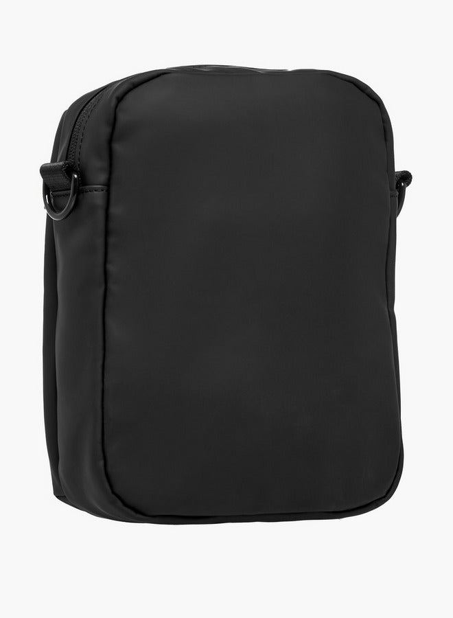 Lee Cooper Solid Crossbody Bag with Adjustable Strap  - Image 3