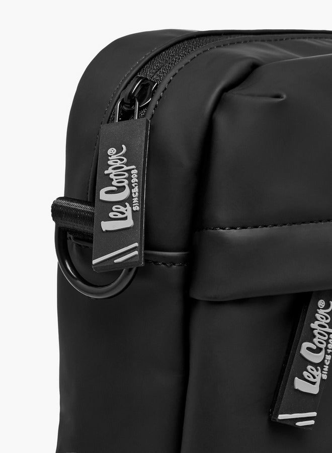 Lee Cooper Solid Crossbody Bag with Adjustable Strap  - Image 5