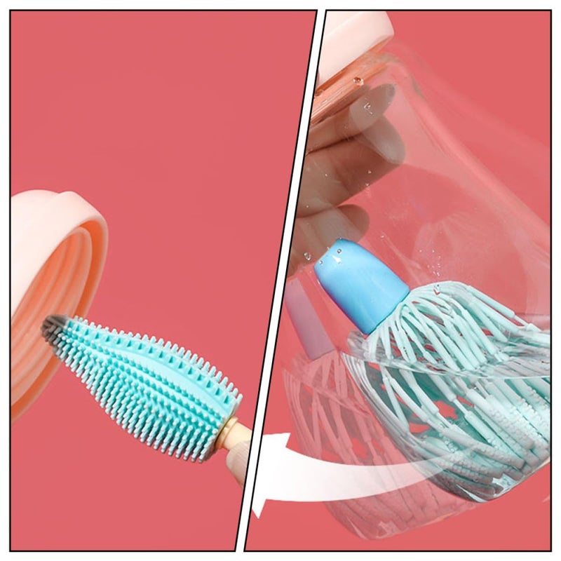 Portable Baby Bottle and Pacifier Cleaning Brush Set Blue for Travel and Home Use - Image 4